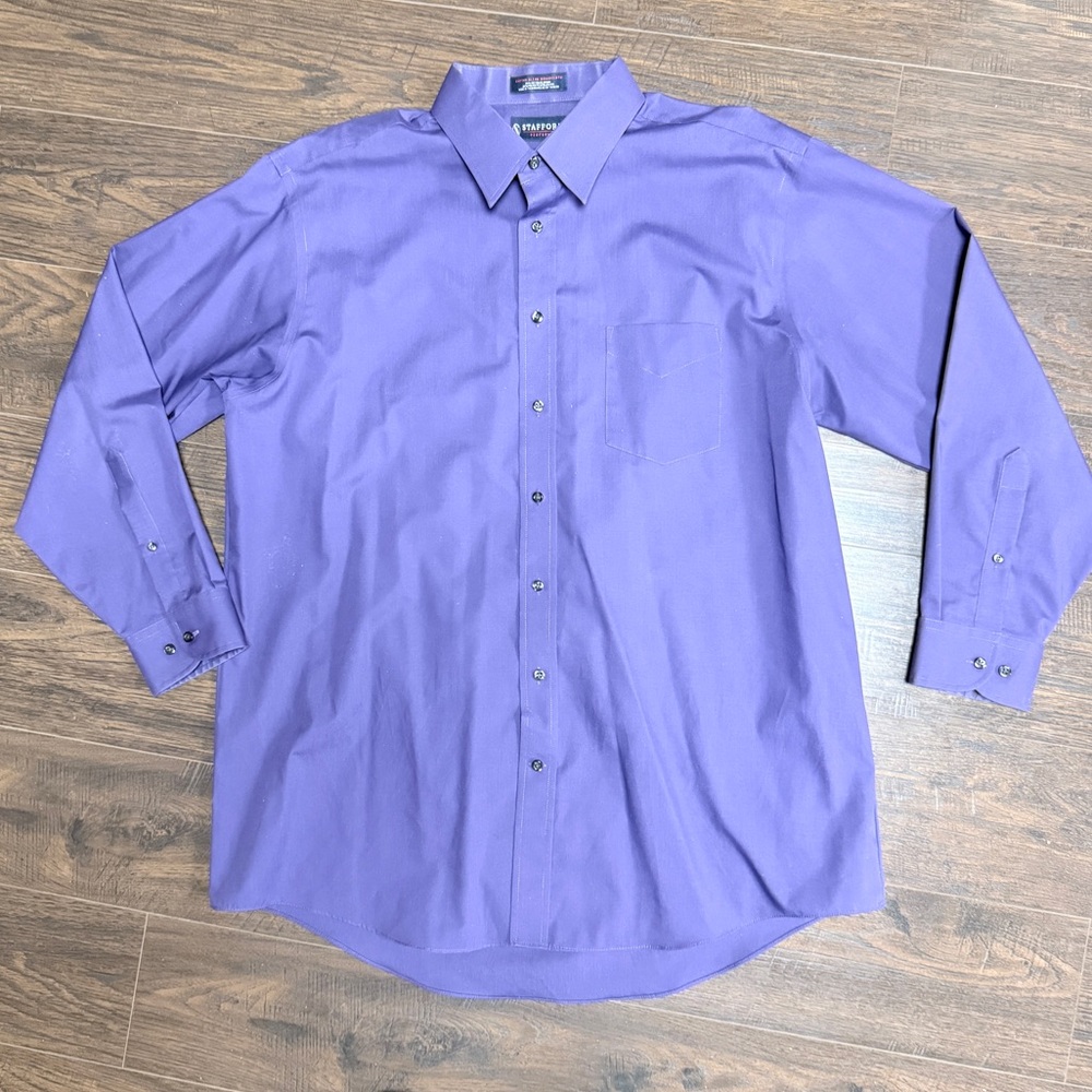 STAFFORD PERFORMANCE BEAUTIFUL BUTTON DOWN DRESS LONG SLEEVE SHIRT